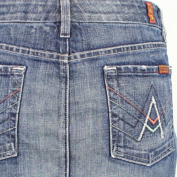 7 For All Mankind Denim Skirt, size 28 - Picture 3 of 4